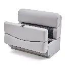 DeckMate-KL38-500-charcoal-gray-luxury-pontoon-bench-front-open.webp