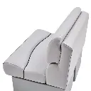 DeckMate-KL38-500-charcoal-gray-luxury-pontoon-bench-top-down.webp