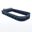 Stern Entry Sun Deck - 8' Wide Pontoon Fence Rail Package