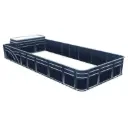 Stern Entry Sun Deck - 8' Wide 28" Corners Pontoon Fence Rail Package
